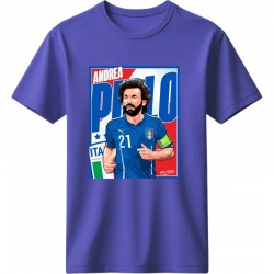 Πίρλο ρετρό μπλουζάκι “Andrea Pirlo 21 – Italia”, μωβ