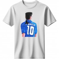 Μπάτζιο ρετρό μπλουζάκι “Baggio 10 – Italia” , λευκό