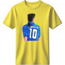 Μπάτζιο ρετρό μπλουζάκι “Baggio 10 – Italia” , κίτρινο