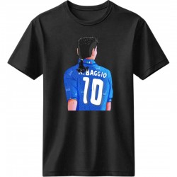 Μπάτζιο ρετρό μπλουζάκι “Baggio 10 – Italia” , μαύρο