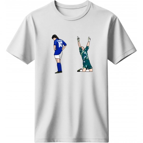 Ταφαρέλ ρετρό μπλουζάκι “Baggio & Taffarel – World Cup 1994” , λευκό