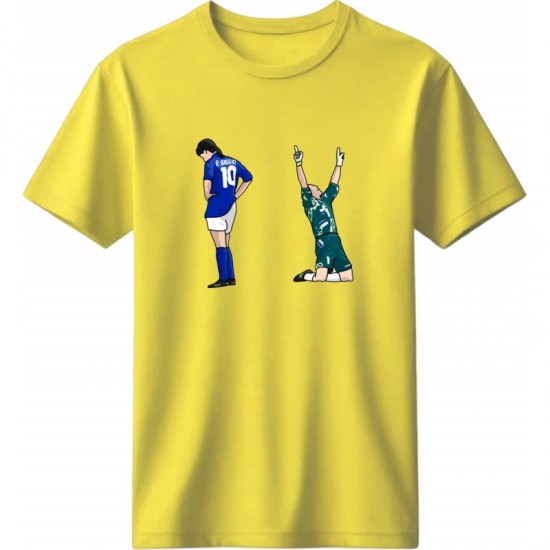 Ταφαρέλ ρετρό μπλουζάκι “Baggio & Taffarel – World Cup 1994” ,κίτρινο