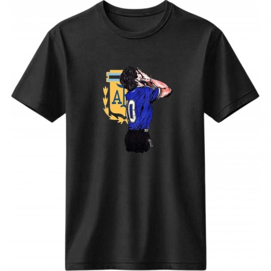 Μαραντόνα ρετρό μπλουζάκι “Argentina No.10 Legend”, μαύρο