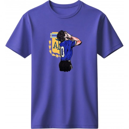 Μαραντόνα ρετρό μπλουζάκι “Argentina No.10 Legend”, μωβ