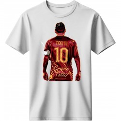Τόττι ρετρό μπλουζάκι “Totti 10 – Roma Legend” , λευκό