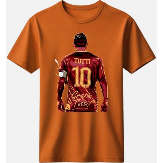 Τόττι ρετρό μπλουζάκι “Totti 10 – Roma Legend” , πορτοκαλί