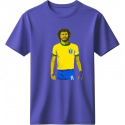 Σόκρατες ρετρό μπλουζάκι “Sócrates – Brazil Legend”, μωβ
