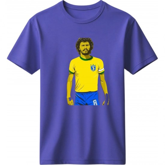 Σόκρατες ρετρό μπλουζάκι “Sócrates – Brazil Legend”, μωβ