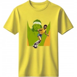 Σόκρατες ρετρό μπλουζάκι “Sócrates – Democracia Corinthiana” ,κίτρινο