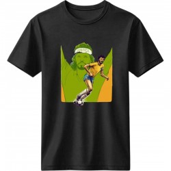 Σόκρατες ρετρό μπλουζάκι “Sócrates – Democracia Corinthiana” ,μαύρο