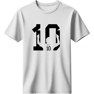 Μέσι μπλουζάκι ''The Magic Number 10'. λευκό