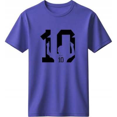 Μέσι μπλουζάκι ''The Magic Number 10'. μωβ