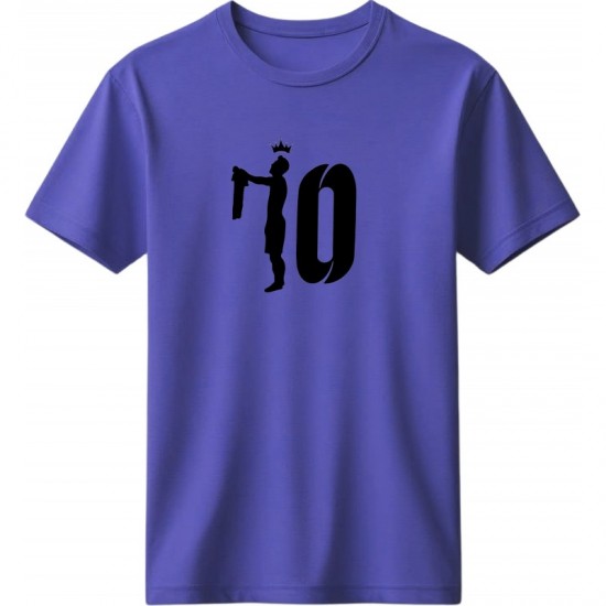 Μέσι μπλουζάκι ''The King of 10''. μωβ