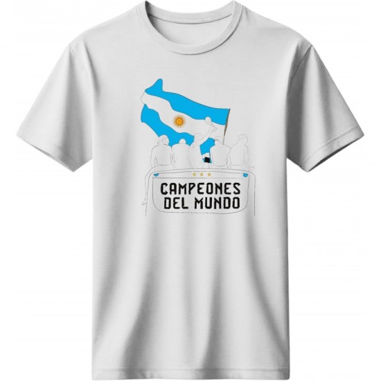 Αργεντινή μπλουζάκ ι“Campeones del Mundo” ,λευκό