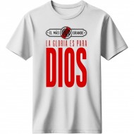 Ρίβερ μπλουζάκι “La Gloria es Para Dios”, λευκό