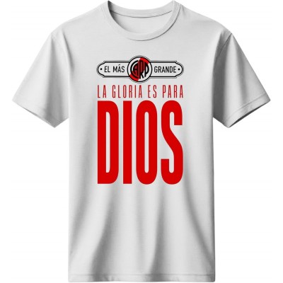 Ρίβερ μπλουζάκι «La Gloria es Para Dios», λευκό
