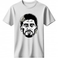 Μαραντόνα ρετρό μπλουζάκι “Golden Striker Portrait”, λευκό