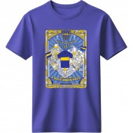 Μπόκα ρετρό μπλουζάκι “Golden Striker Portrait”, μωβ