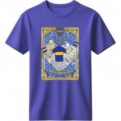 Μπόκα ρετρό μπλουζάκι “Golden Striker Portrait”, μωβ