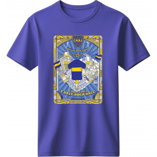 Μπόκα ρετρό μπλουζάκι “Golden Striker Portrait”, μωβ