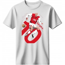 Άρσεναλ ρετρό μπλουζάκι “Bergkamp 10” ,λευκό