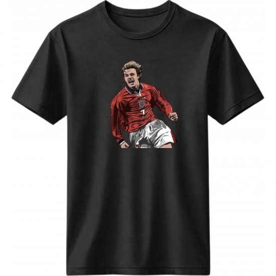 Μπέκαμ ρετρό  μπλουζ΄άκι “Beckham No7”, μαύρο