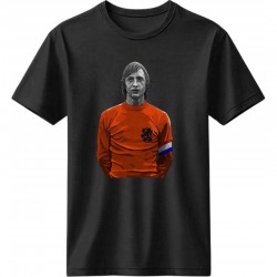 Κρόιφ ρετρό μπλουζάκι “Total Football Icon”, μαύρο