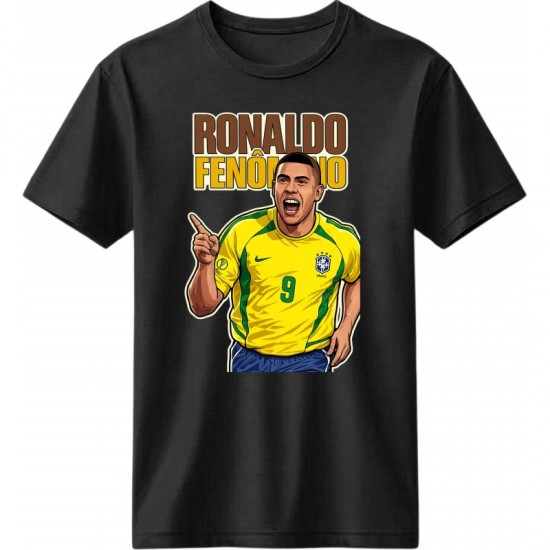 Ρονάλντο Ναζάριο μπλουζάκι “Ronaldo Fenômeno – Brazilian Legend” , μαύρο
