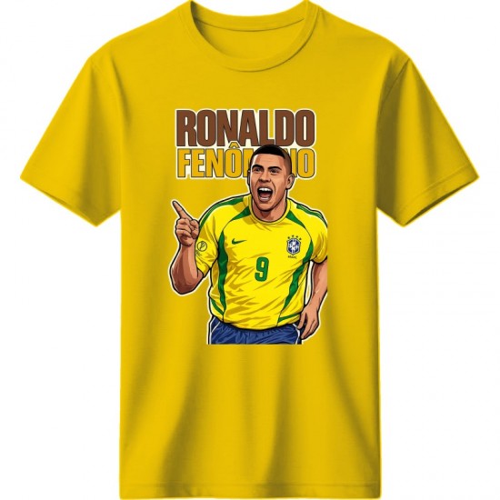 Ρονάλντο Ναζάριο μπλουζάκι “Ronaldo Fenômeno – Brazilian Legend” , κίτρινο