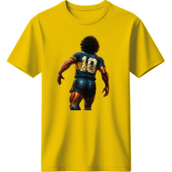 Μαραντόνα ρετρό μπλουζάκι “Number 10 Legacy – Eternal Icon”, κίτρινο