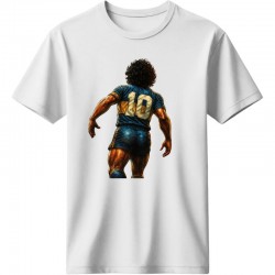 Μαραντόνα ρετρό μπλουζάκι “Number 10 Legacy – Eternal Icon” λευκό