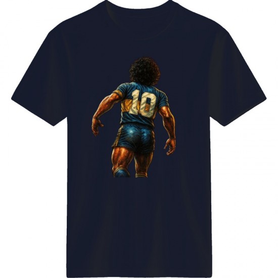 Μαραντόνα ρετρό μπλουζάκι “Number 10 Legacy – Eternal Icon” σκούρο μπλε