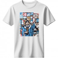 Μαραντόνα ρετρό μπλουζάκι“Maradona Saint – Napoli Icon”, λευκό