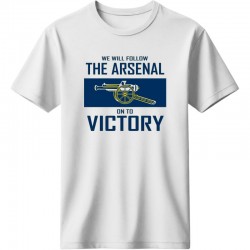 Άρσεναλ μπλουζάκι ποδοσφαίρου “We Will Follow The Arsenal” – Victory Edition, λευκό