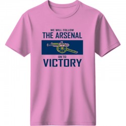 Άρσεναλ μπλουζάκι ποδοσφαίρου “We Will Follow The Arsenal” – Victory Edition, ροζ