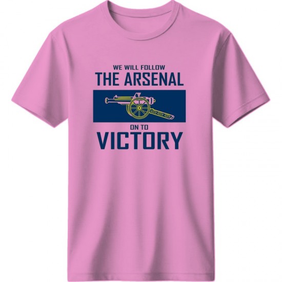 Άρσεναλ μπλουζάκι ποδοσφαίρου “We Will Follow The Arsenal” – Victory Edition, ροζ