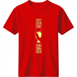 Λίβερπουλ μπλουζάκι “Champions Years” – European Glory Edition, κόκκινο