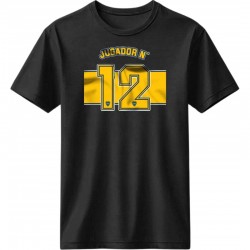 Μπόκα ρετρό μπλουζάκι “Jugador Nº12” – Fan Culture Edition,μαύρο 