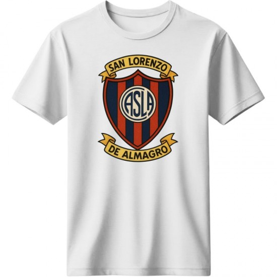 Σαν Λορέντζο μπλουζάκι “San Lorenzo Crest” – Classic Badge Edition, λευκό