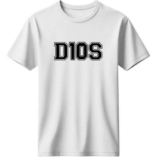 Μαραντόνα ρετρό μπλουζάκι “D10S” – Legend Code Edition, λευκό
