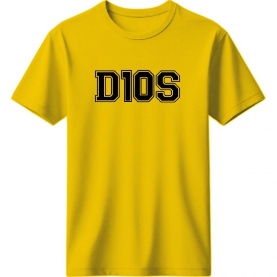 Μαραντόνα ρετρό μπλουζάκι “D10S” – Legend Code Edition, κίτρινο