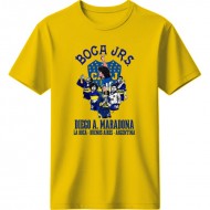 Μπόκα ρετρό μπλουζάκι ““Boca Juniors – Maradona Tribute”, κίτρινο