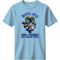 Μπόκα ρετρό μπλουζάκι ““Boca Juniors – Maradona Tribute”, ανοιχτό μπλε