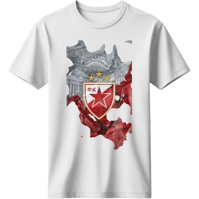 Ερυθρός Αστέρας μπλουζάκι “Red Star Heritage” – Belgrade Edition, λευκό