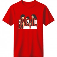 Μίλαν ρετρό μπλουζάκι “Milan Trio 8-9-10” – Retro Legends Edition, κόκκινο