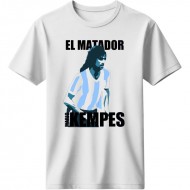 Αργεντινή μπλουζάκι ““El Matador – Kempes” – Argentina Legend Edition, λευκό