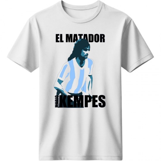 Αργεντινή μπλουζάκι ““El Matador – Kempes” – Argentina Legend Edition, λευκό