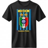 Ίντερ μπλουζάκι ''Champions 2026– 21st Scudetto Stripes Edition'',μαύρο 