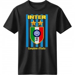 Ίντερ μπλουζάκι ''Champions 2026– 21st Scudetto Stripes Edition'',μαύρο 