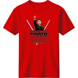 ΣΦΙΝΑΣΚΑΠΑ μπλουζάκι 2026 ''MAY THE FOURTH BE WITH YOU'' κόκκινο